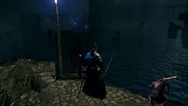 PC 版 DARK SOULS with ARTORIAS OF THE ABYSS EDITION（Prepare To Die Edition） DSfix スクリーンショット、エリア 小ロンド遺跡（New Londo Ruins） 水門開放前