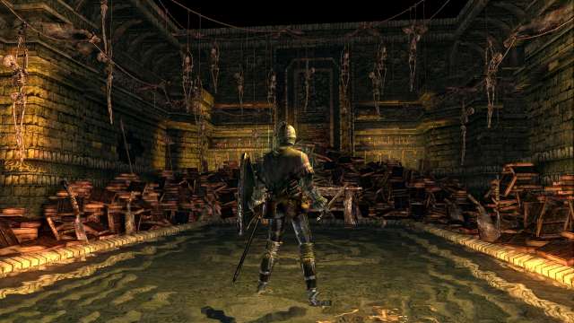 PC 版 DARK SOULS with ARTORIAS OF THE ABYSS EDITION（Prepare To Die Edition） DSfix スクリーンショット、エリア 地下墓地（The Catacombs） エリアボス 三人羽織 撃破後