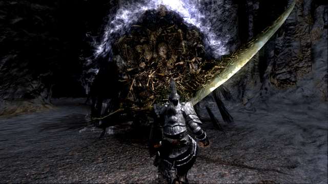 PC 版 DARK SOULS with ARTORIAS OF THE ABYSS EDITION（Prepare To Die Edition） DSfix スクリーンショット、エリア 巨人墓場（Tomb of the Giant） エリアボス 墓王ニト戦