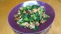 鶏肉と小松菜の玉子炒め　20180201