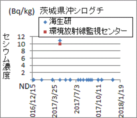 検査機関が違っても同じ検査結果が出る茨城県産シログチの検査結果