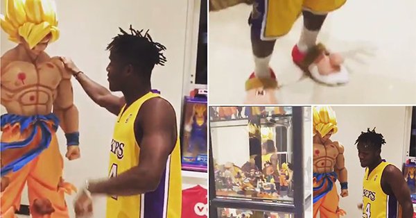 Chelseas Michy Batshuayi shows off his dance moves and life size Dragon Ball Z statue