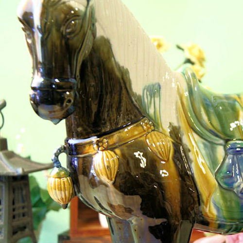 中国陶磁器 三彩馬