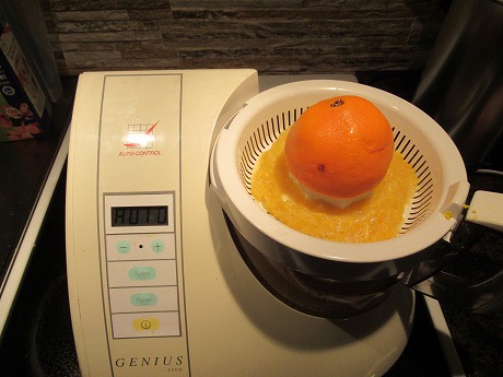 オレンジジュース作り