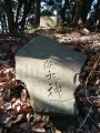 鶴亀山倒れた石碑